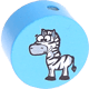 Motivperle Zootiere "Zebra" : skyblau