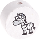 Motivperle Zootiere "Zebra" : weiß