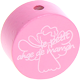 Motivperle "le petit ange de maman" (Französisch) : babyrosa
