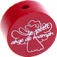 Motivperle "le petit ange de maman" (Französisch) : bordeauxrot