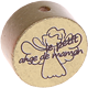 Motivperle "le petit ange de maman" (Französisch) : gold