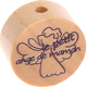 Motivperle "le petit ange de maman" (Französisch) : natur