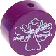 Motivperle "le petit ange de maman" (Französisch) : purpurlila