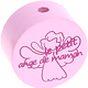 Motivperle "le petit ange de maman" (Französisch) : rosa