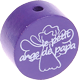 Motivperle "le petit ange de papa" (Französisch) : blaulila