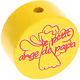 Motivperle "le petit ange de papa" (Französisch) : gelb