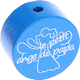 Motivperle "le petit ange de papa" (Französisch) : mittelblau