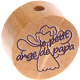 Motivperle "le petit ange de papa" (Französisch) : natur