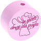 Motivperle "le petit ange de papa" (Französisch) : rosa