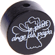 Motivperle "le petit ange de papa" (Französisch) : schwarz