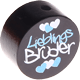 Perlina con motivo "Lieblings-Bruder" : nero