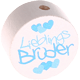 Perlina con motivo "Lieblings-Bruder" : bianco