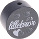 Motivperle "Lillebror" (Schwedisch) : grau