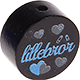 Motivperle "Lillebror" (Schwedisch) : schwarz