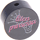 Motivperle "Liten prinsessa" (Schwedisch) : grau