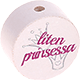 Motivperle "Liten prinsessa" (Schwedisch) : weiß