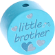 Perlina con motivo "little brother" : turchese chiaro