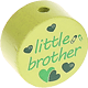 Perlina con motivo "little brother" : limone