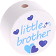 Perlina con motivo "little brother" : bianco