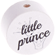 Perlina con motivo "little prince" : bianco - nero