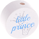 Perlina con motivo "little prince" : bianco - azzurro cielo