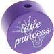 Perlina con motivo "little princess" : blu viola