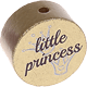 Perlina con motivo "little princess" : oro