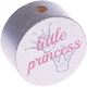 Perlina con motivo "little princess" : argento