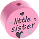 Perlina con motivo "little sister" : rosa bambino