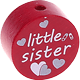 Perlina con motivo "little sister" : bordò