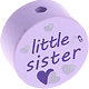Perlina con motivo "little sister" : lilla