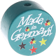 Perlina con motivo "Made in Germany" : turchese