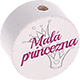 Perlina con motivo “Malá princezna” : bianco
