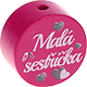 Perlina con motivo “Malá sestřička” : rosa scuro