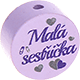 Perlina con motivo “Malá sestřička” : lilla