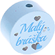 Perlina con motivo “Malý bráška” : azzurro bambino