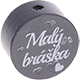 Perlina con motivo “Malý bráška” : grigio