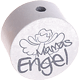 Perlina con motivo “Mamas Engel” : grigio chiaro