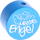 Perlina con motivo “Mamas Engel” : blu medio