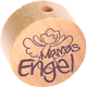 Perlina con motivo “Mamas Engel” : naturale