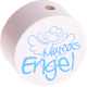 Perlina con motivo “Mamas Engel” : bianco - azzurro cielo