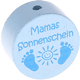 Perlina con motivo "Mamas Sonnenschein" : azzurro bambino