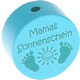 Perlina con motivo "Mamas Sonnenschein" : turchese chiaro