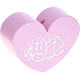 Perlina a forma di cuore con motivo "MashAllah" : rosa