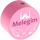 Motivperle "Melegim" (Türkisch) : babyrosa