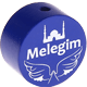 Motivperle "Melegim" (Türkisch) : dunkelblau