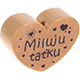 Perlina a forma di cuore con motivo "Miluju taťku" : naturale