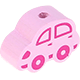 Perlina sagomata “Piccola automobilina” : rosa