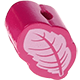 Motivperle Mini-Blatt : dunkelpink