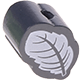 Motivperle Mini-Blatt : grau